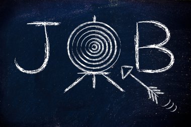 İş word hedef ve ok ile