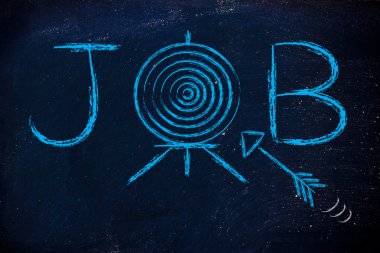 İş word hedef ve ok ile