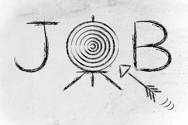 İş word hedef ve ok ile