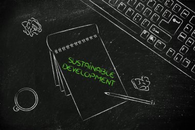 klavye, kahve ve iş belgeleri hakkında yenilenebilir olan Resepsiyon