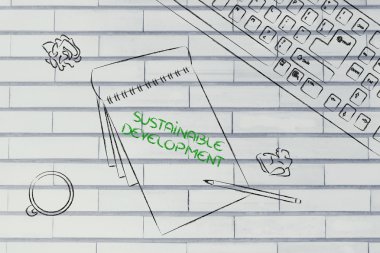 klavye, kahve ve iş belgeleri hakkında yenilenebilir olan Resepsiyon