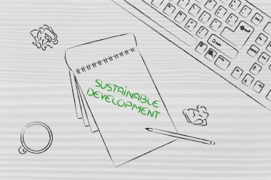 klavye, kahve ve iş belgeleri hakkında yenilenebilir olan Resepsiyon