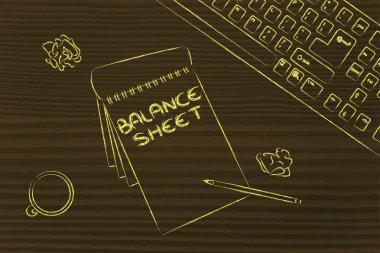 klavye, kahve ve iş belgeleri ile Danışma