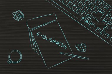 klavye, kahve ve iş belgeleri ile Danışma