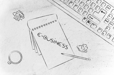 klavye, kahve ve iş belgeleri ile Danışma