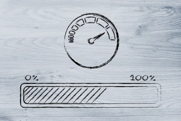 Velocidad o velocidad de transferencia de datos e internet — Foto de Stock