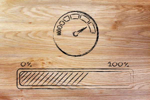 Velocidad o velocidad de transferencia de datos e internet — Foto de Stock