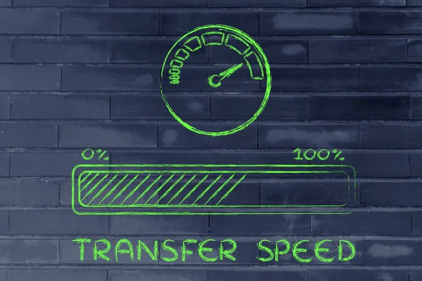 インターネットとデータ転送速度または速度 — ストック写真