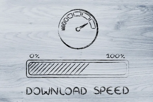 Internet and data transfer rate or speed — Stock Photo, Image