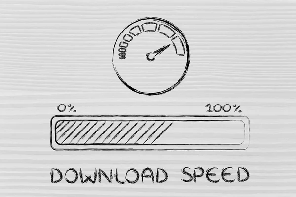互联网和数据传输速率或速度 — 图库照片