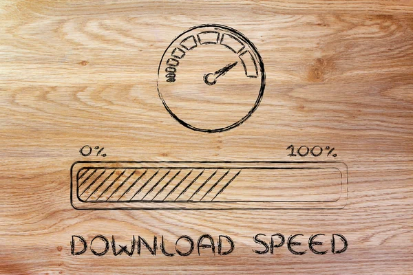 Velocidad o velocidad de transferencia de datos e internet — Foto de Stock