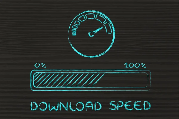 Internet and data transfer rate or speed — Stock Photo, Image