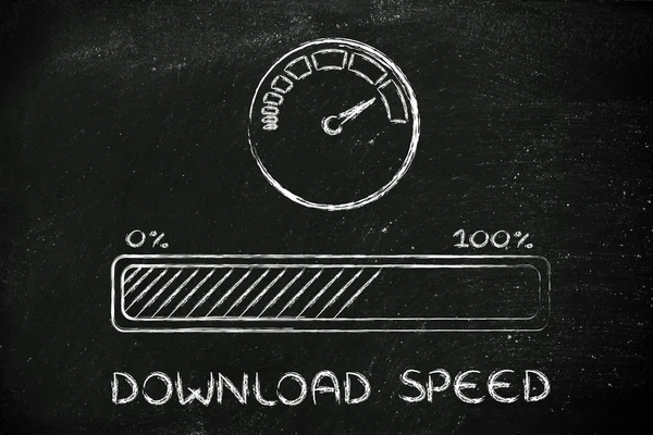 互联网和数据传输速率或速度 — 图库照片