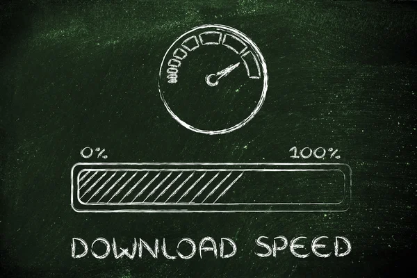 Internet och data transport hastighet eller hastighet — Stockfoto