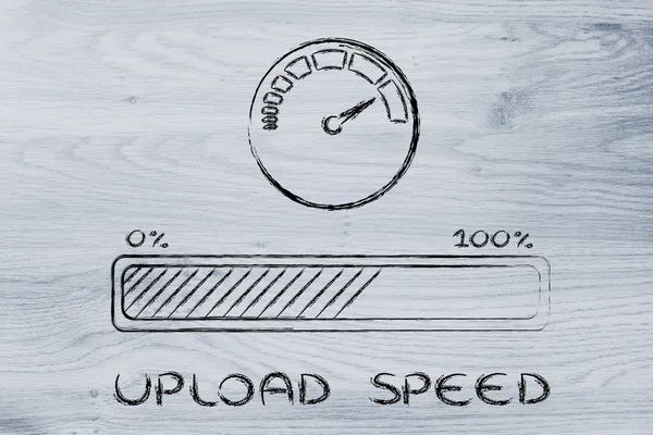 Velocidad o velocidad de transferencia de datos e internet — Foto de Stock