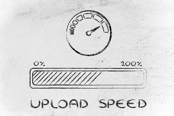 Internet and data transfer rate or speed — Stock Photo, Image