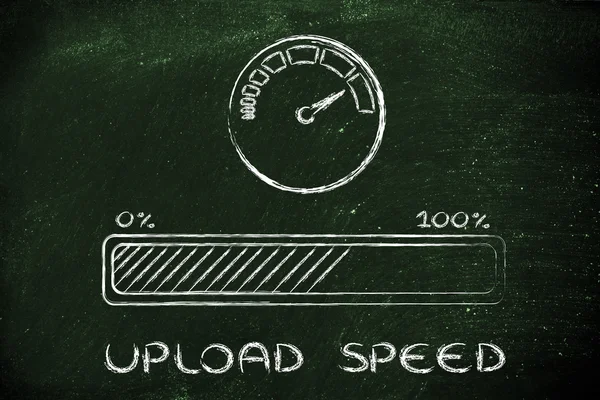 Internet och data transport hastighet eller hastighet — Stockfoto