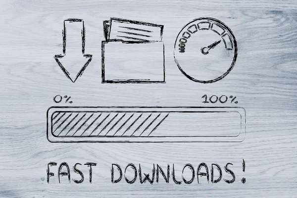 Internet en snelheid van gegevensoverdracht of snelheid — Stockfoto