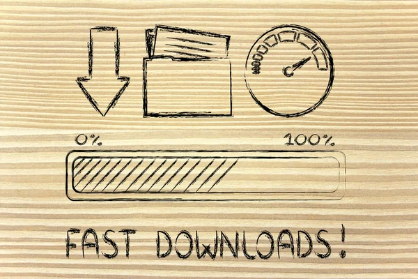 Internet och data transport hastighet eller hastighet — Stockfoto