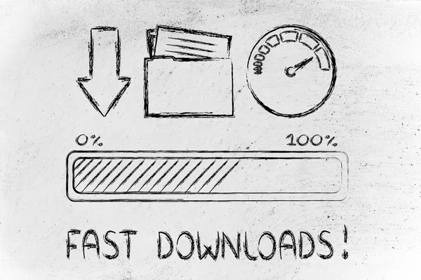 Internet and data transfer rate or speed — Stock Photo, Image