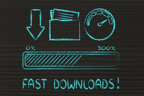 İnternet ve veri aktarım hızı veya hız — Stok fotoğraf