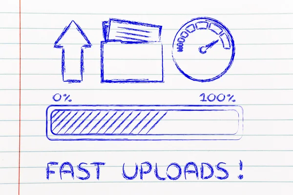 Velocidad o velocidad de transferencia de datos e internet — Foto de Stock