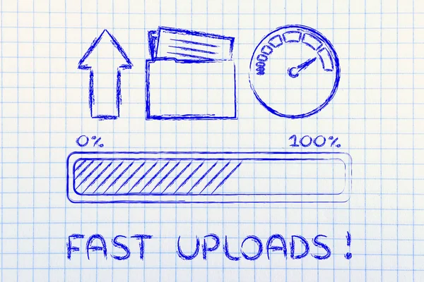 Internet und Datenübertragungsrate oder Geschwindigkeit — Stockfoto