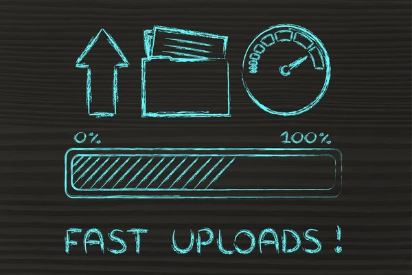 Internet en snelheid van gegevensoverdracht of snelheid — Stockfoto