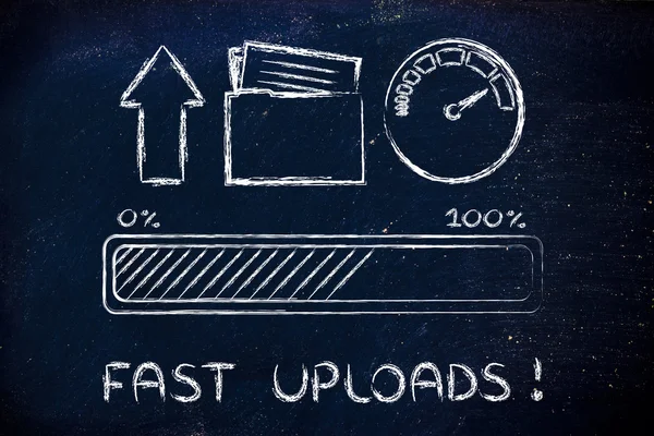 Velocidad o velocidad de transferencia de datos e internet — Foto de Stock