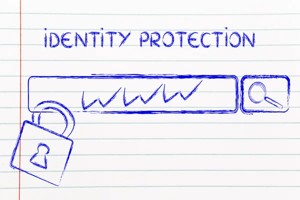 Internet security and the risks for confidential information — Stock Photo, Image