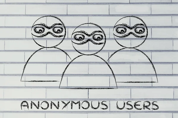 Internet security and anonymous users — Stock Photo, Image