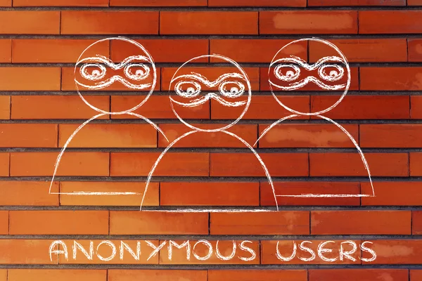 Segurança na Internet e utilizadores anónimos — Fotografia de Stock