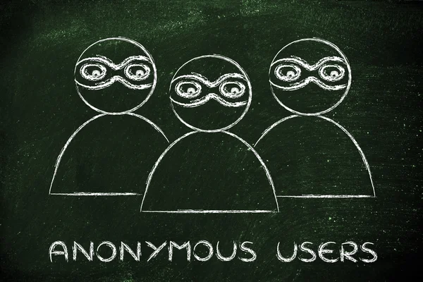 Internet security och anonyma användare — Stockfoto