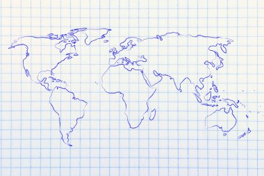 Dünya harita tasarım: küresel