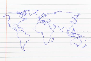 Dünya harita tasarım: küresel