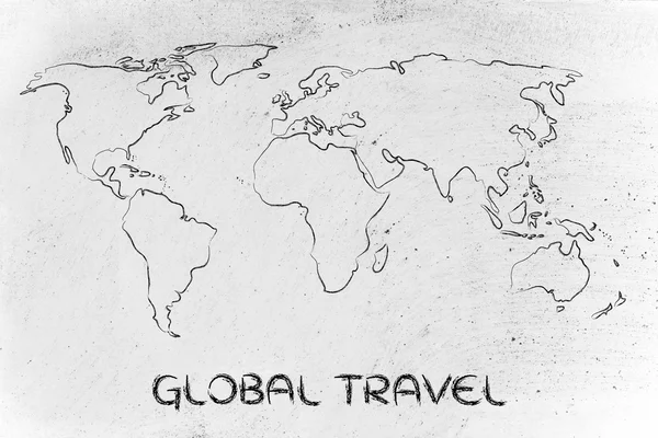 World map design: go global — Stock Photo, Image