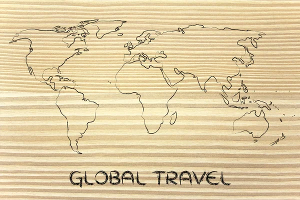 World map design: go global — Stock Photo, Image