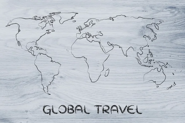 World map design: go global — Stock Photo, Image