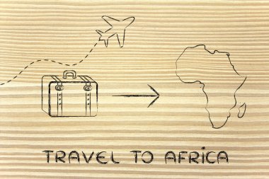 seyahat endüstrisinin: uçak ve Afrika'ya gidecek Bagaj