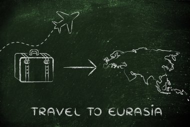 seyahat endüstrisinin: uçak ve Bagaj Eurasia için gidiş