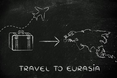 seyahat endüstrisinin: uçak ve Bagaj Eurasia için gidiş