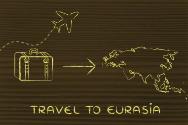 seyahat endüstrisinin: uçak ve Bagaj Eurasia için gidiş