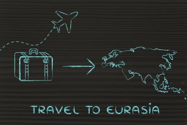 seyahat endüstrisinin: uçak ve Bagaj Eurasia için gidiş