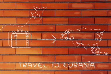 seyahat endüstrisinin: uçak ve Bagaj Eurasia için gidiş