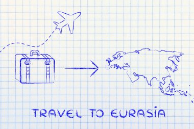 seyahat endüstrisinin: uçak ve Bagaj Eurasia için gidiş