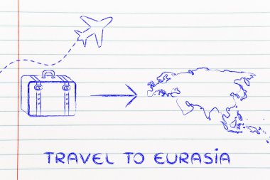seyahat endüstrisinin: uçak ve Bagaj Eurasia için gidiş