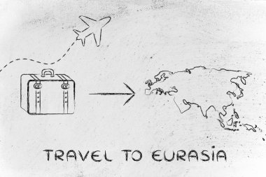 seyahat endüstrisinin: uçak ve Bagaj Eurasia için gidiş