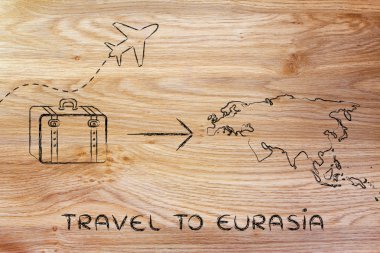 seyahat endüstrisinin: uçak ve Bagaj Eurasia için gidiş