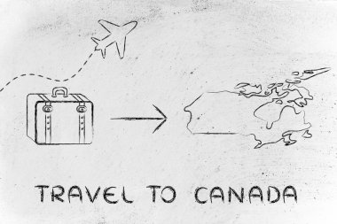 seyahat endüstrisinin: uçak ve Bagaj Kanada'ya gidiyor