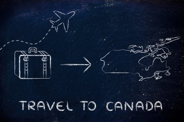 seyahat endüstrisinin: uçak ve Bagaj Kanada'ya gidiyor